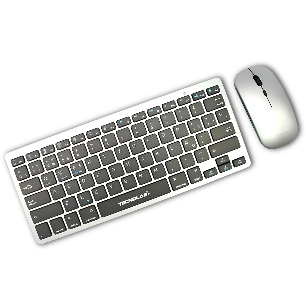 KIT Teclado y Mouse Inalámbrico Conexión Bluetooth + USB 2G