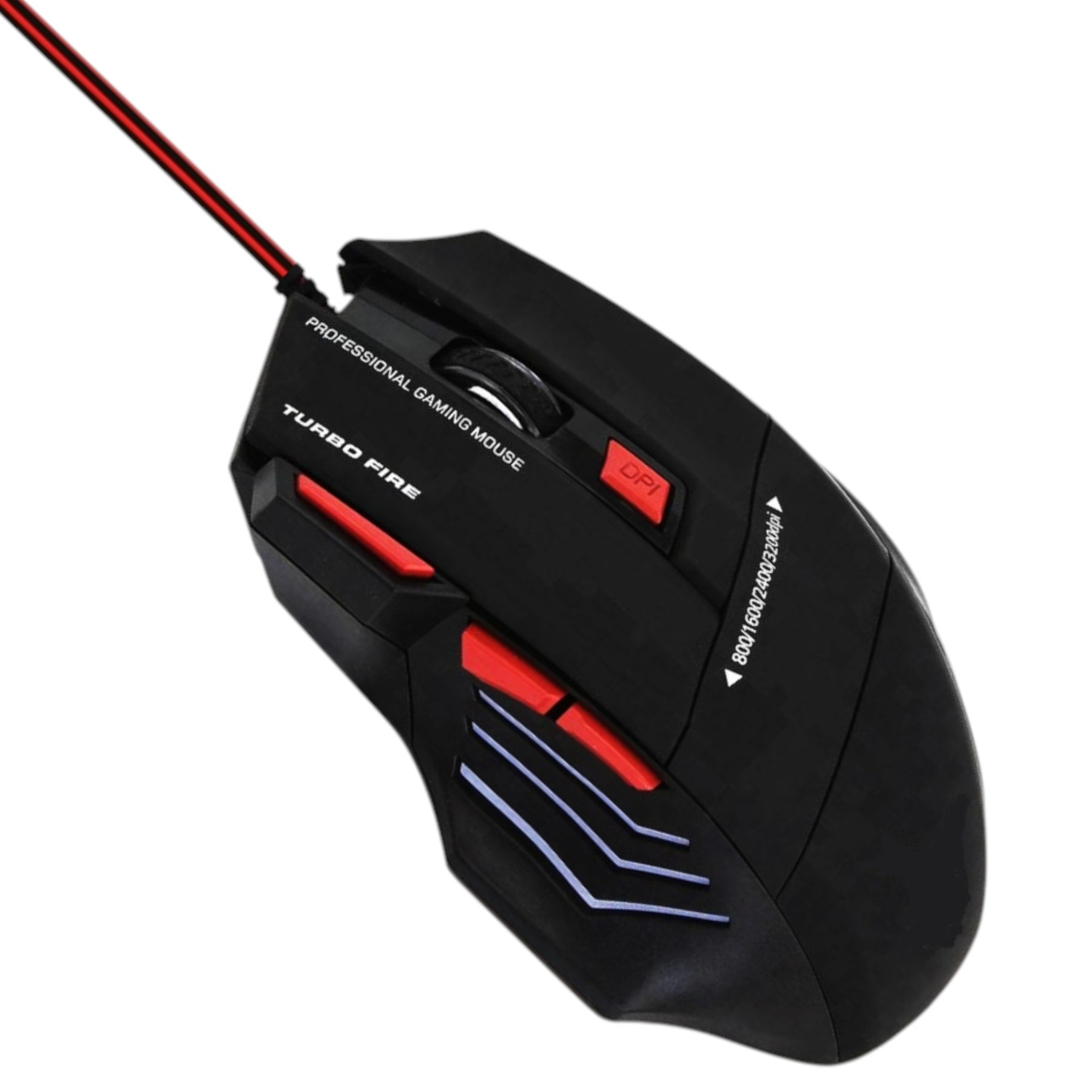 Mouse Gamer 7 Botones 3200 DPI + Turbo Fire Reptilex Rx0006