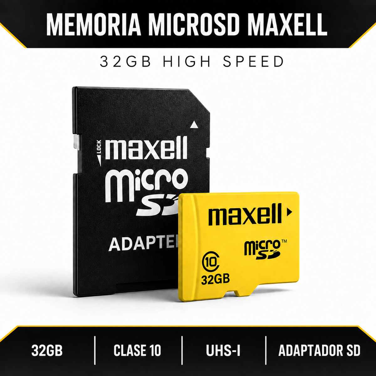 Memoria MicroSD Maxell 32GB Clase 10 High Speed UHS-1