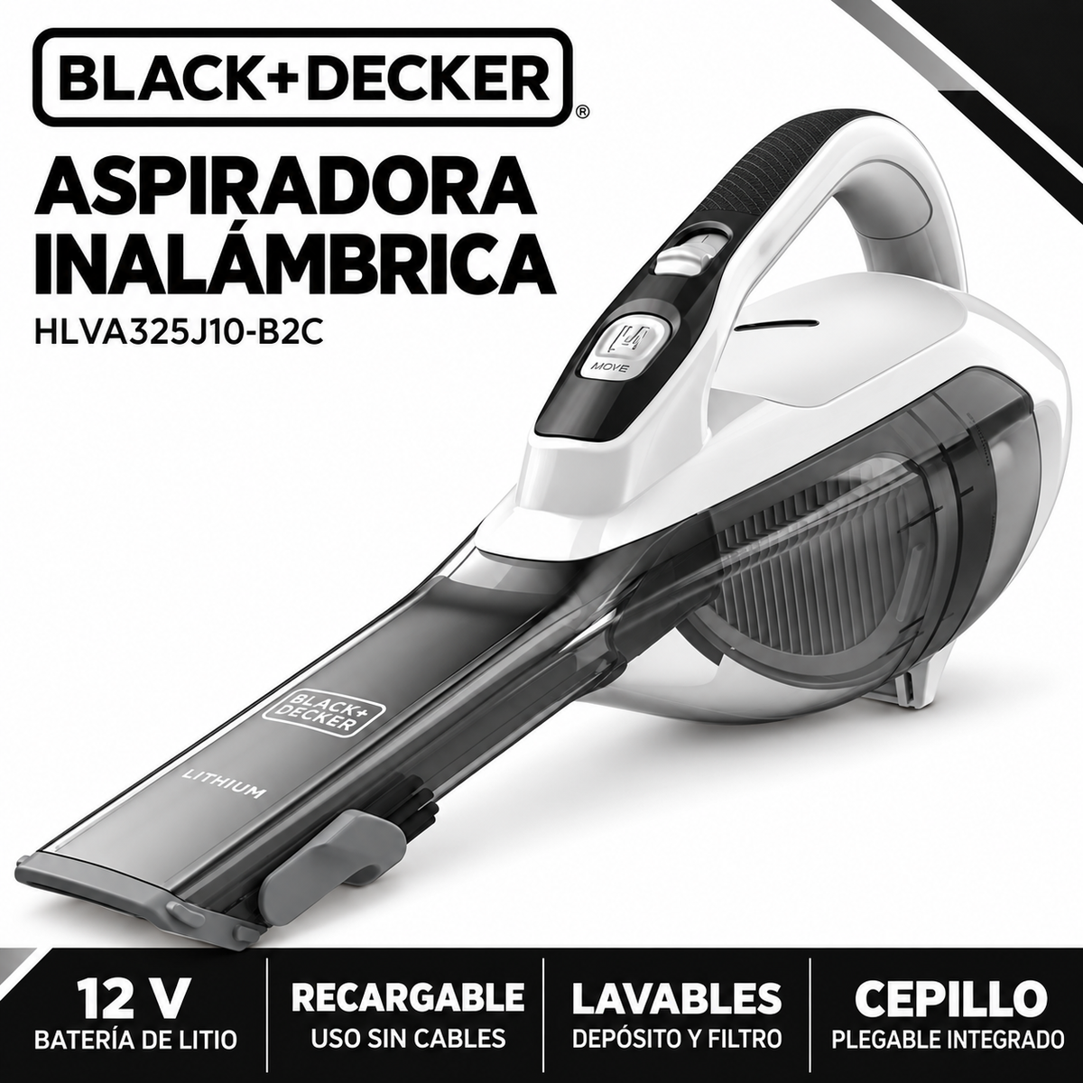 Aspiradora Portatil Black+Decker Recargable 325J10-B2C