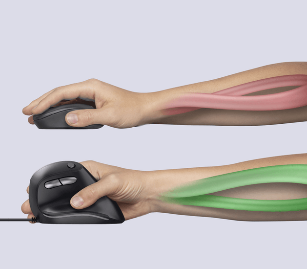 Mouse Vertical Trust Bayo Ergonomico con Cable USB 4200 DPI