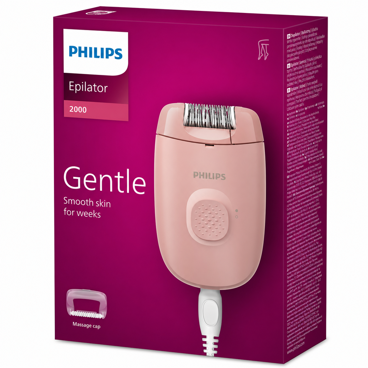 Depiladora Philips Smooth Skin BRE Serie 2000 Multicabezales