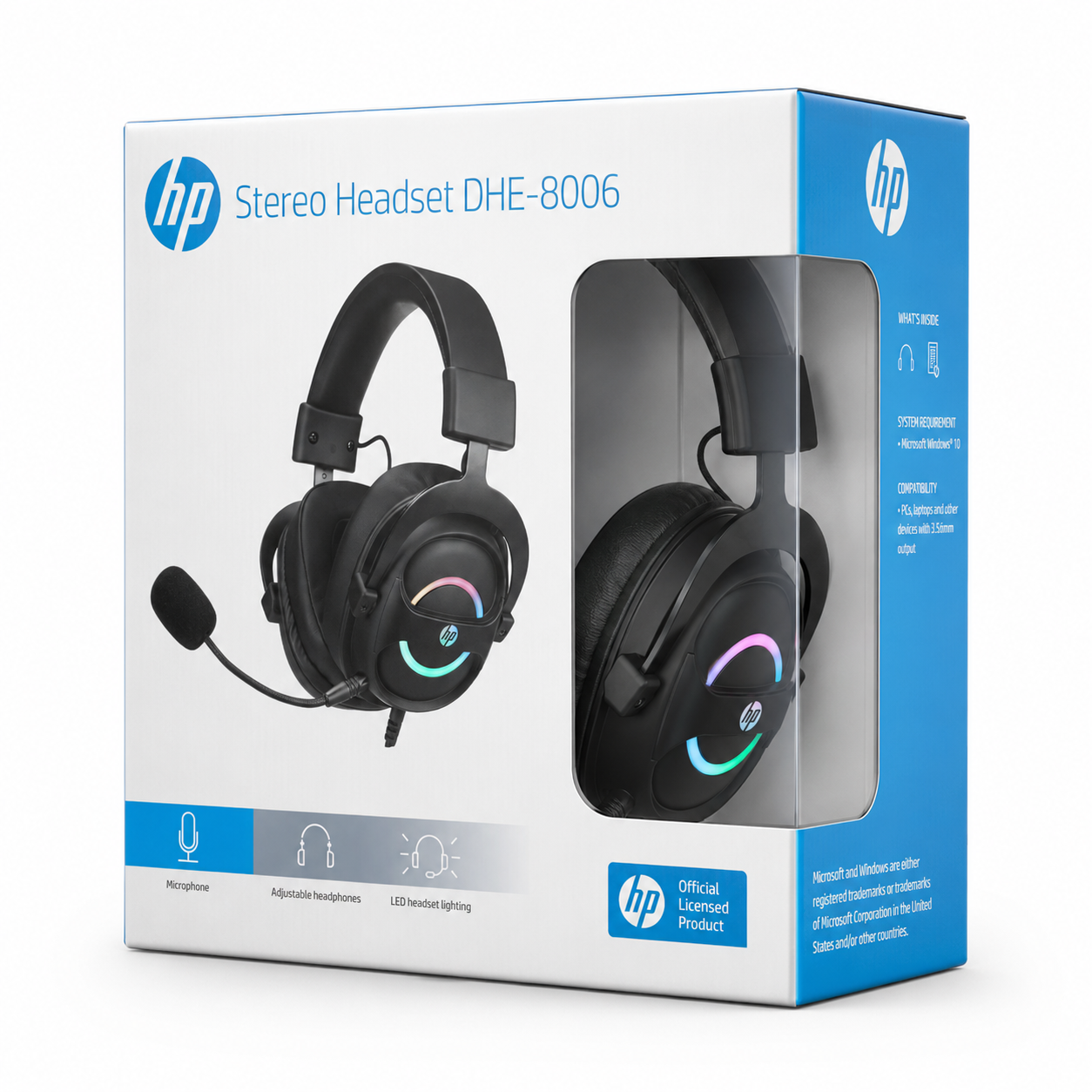 Audífonos Gamer USB HP DHE-8006 Audio 7.1 + Iluminación RGB