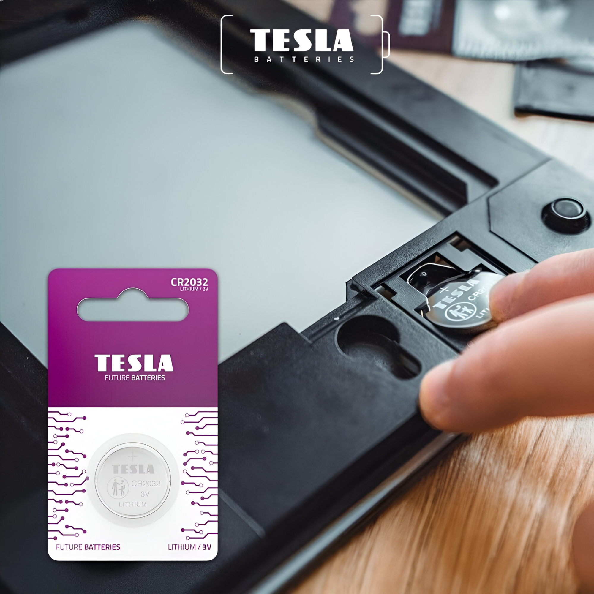 Pack de 5 Pilas CR2032 TESLA Lithium Line 3V