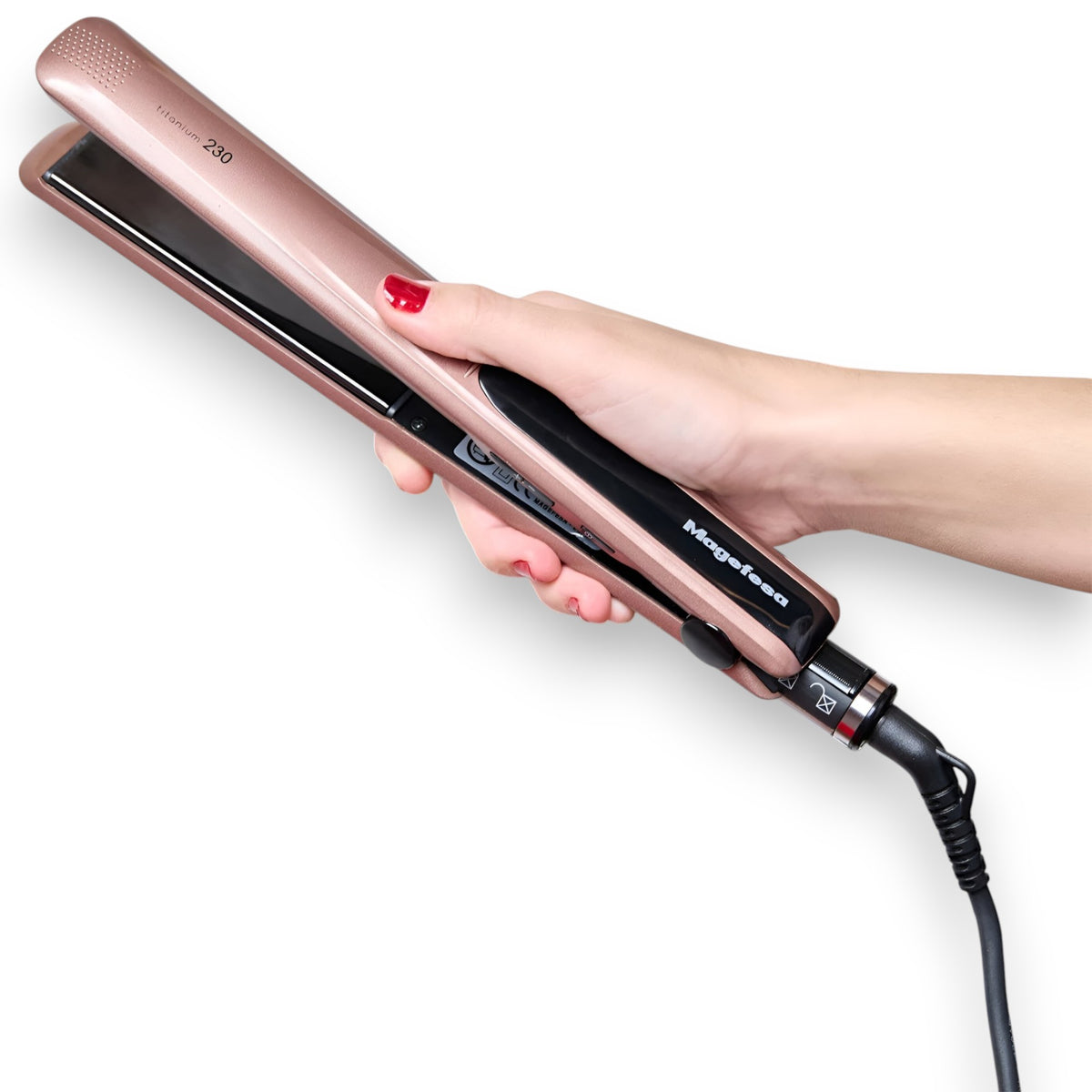 Alisador de Pelo con Placas de Titanio 230° +6 Niveles de T°