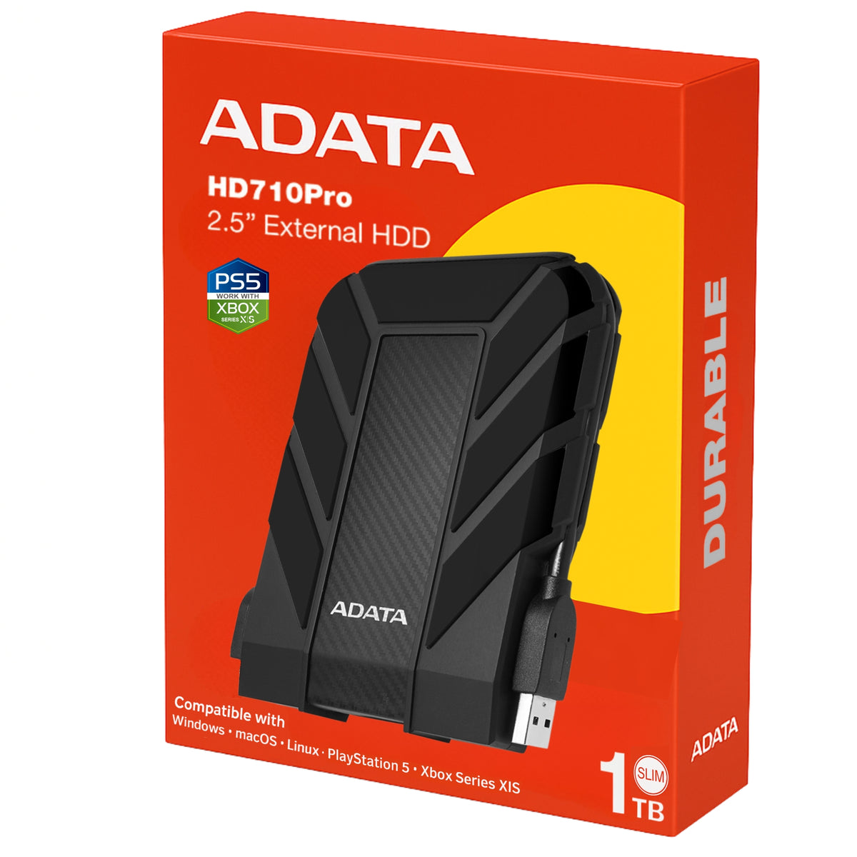 Disco Externo Adata 1Tb AntiGolpes/Waterproof HD710PRO Black