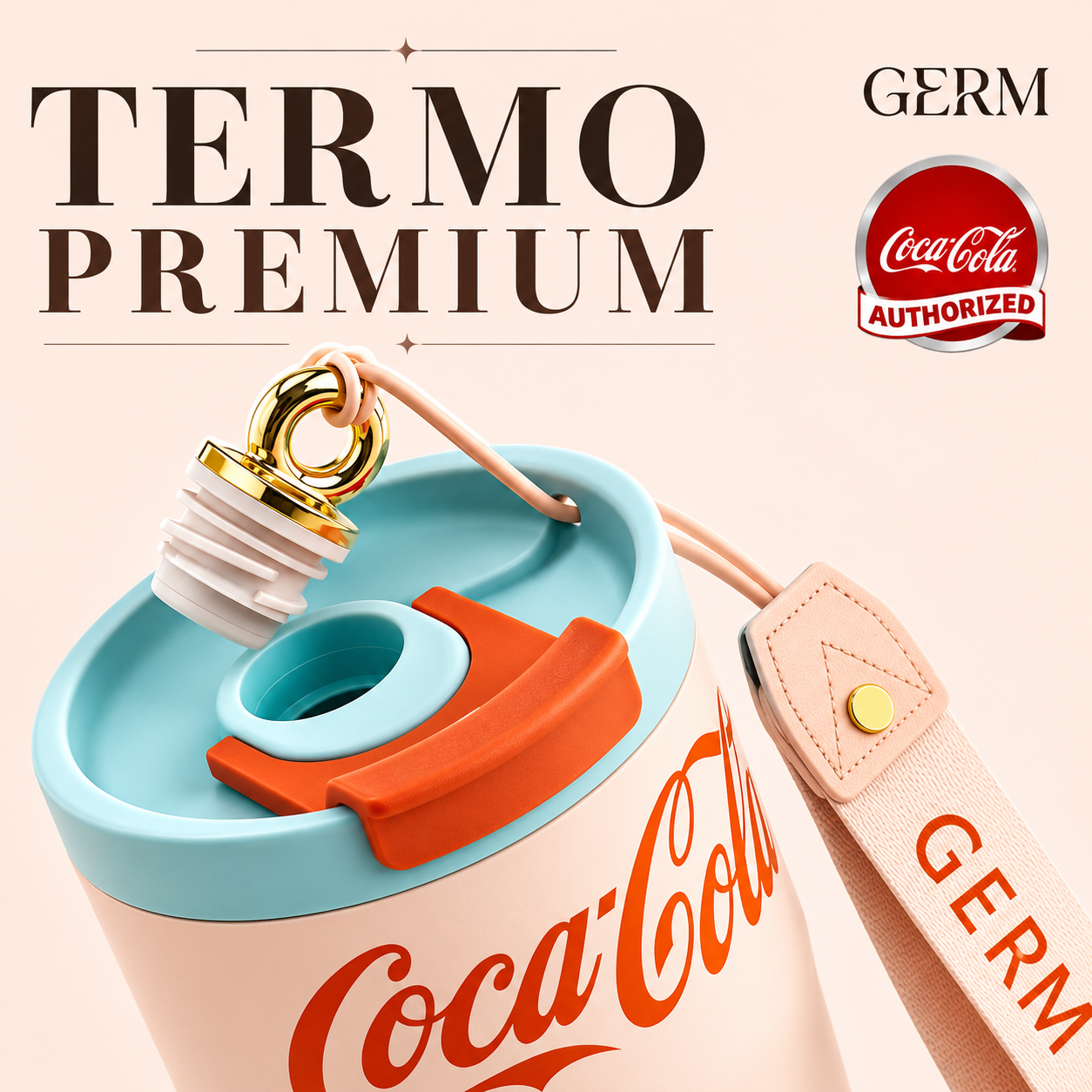 Vaso Mug Térmico GERM Coca-Cola Pink Inoxidable 700 ML