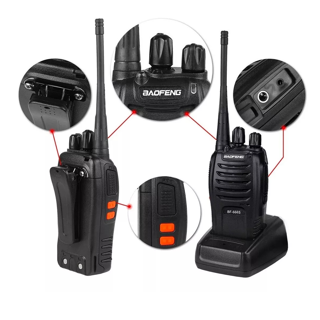 Kit de Radios Intercomunicadores Walkie Talkie 16 Canales BF