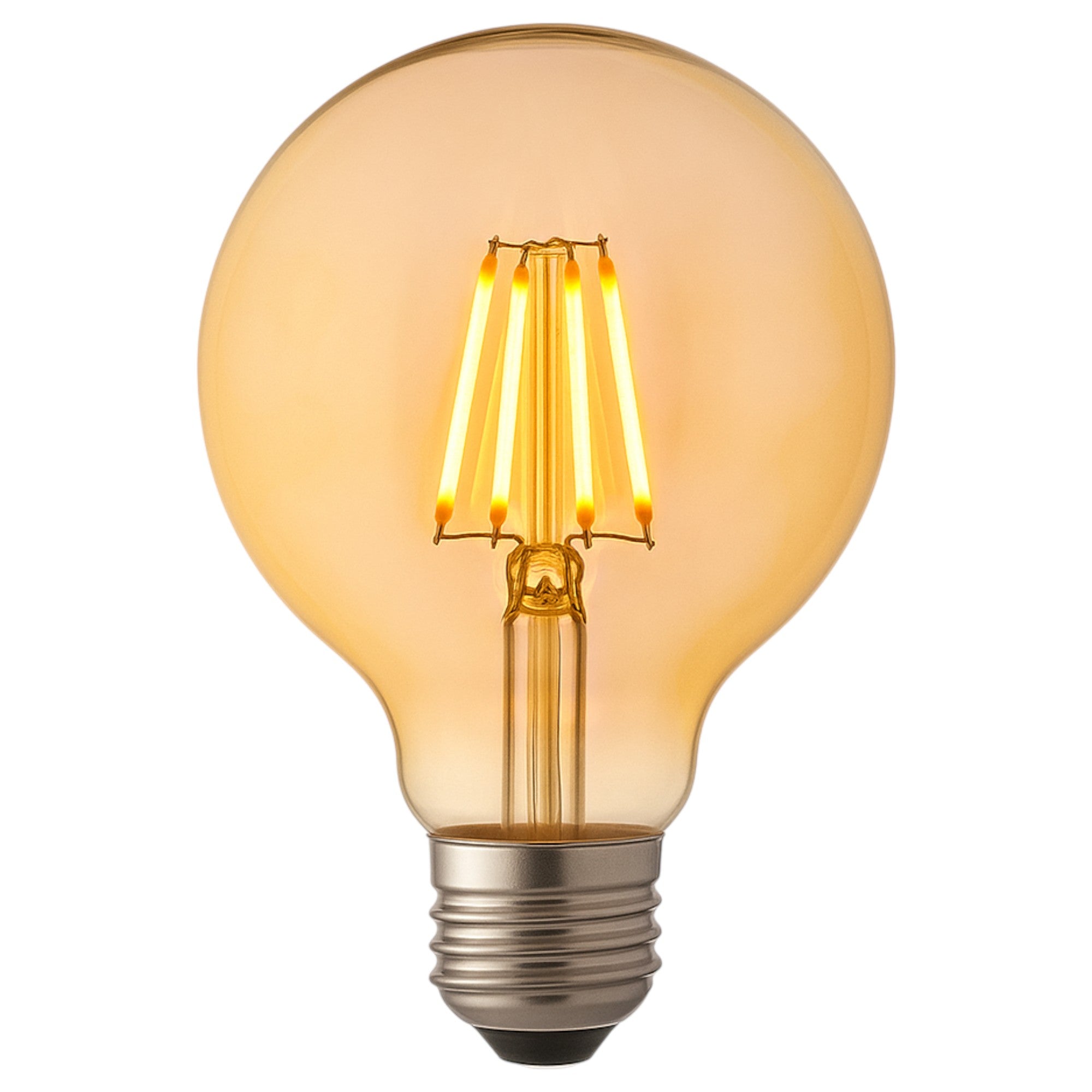 Ampolleta LED Filament Deco Globo Wellmax E27 Calida 8W G95