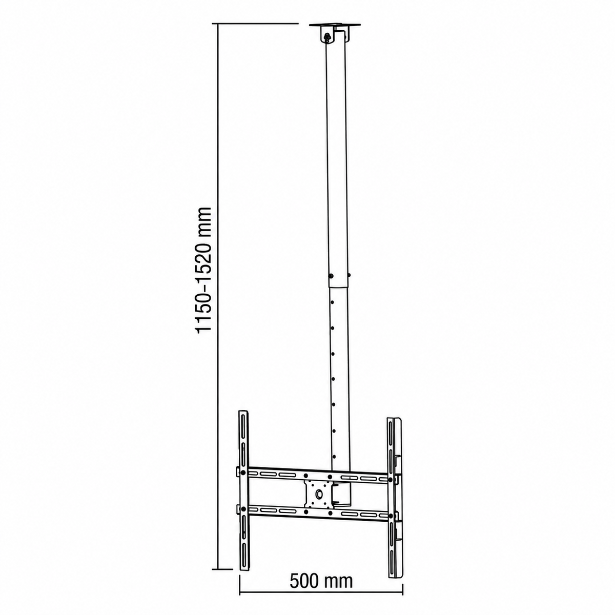 Soporte de TV para Techo Giratorio Ajustable 80" Max