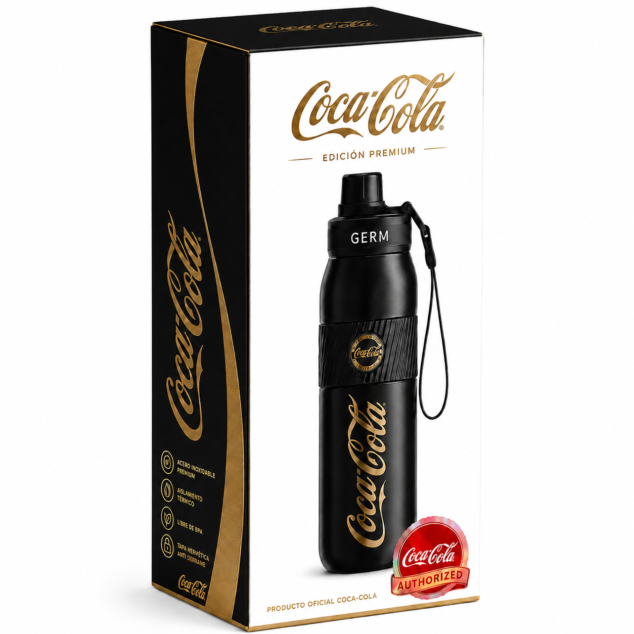 Termo Inoxidable GERM Coca-Cola 580ML Black Edition