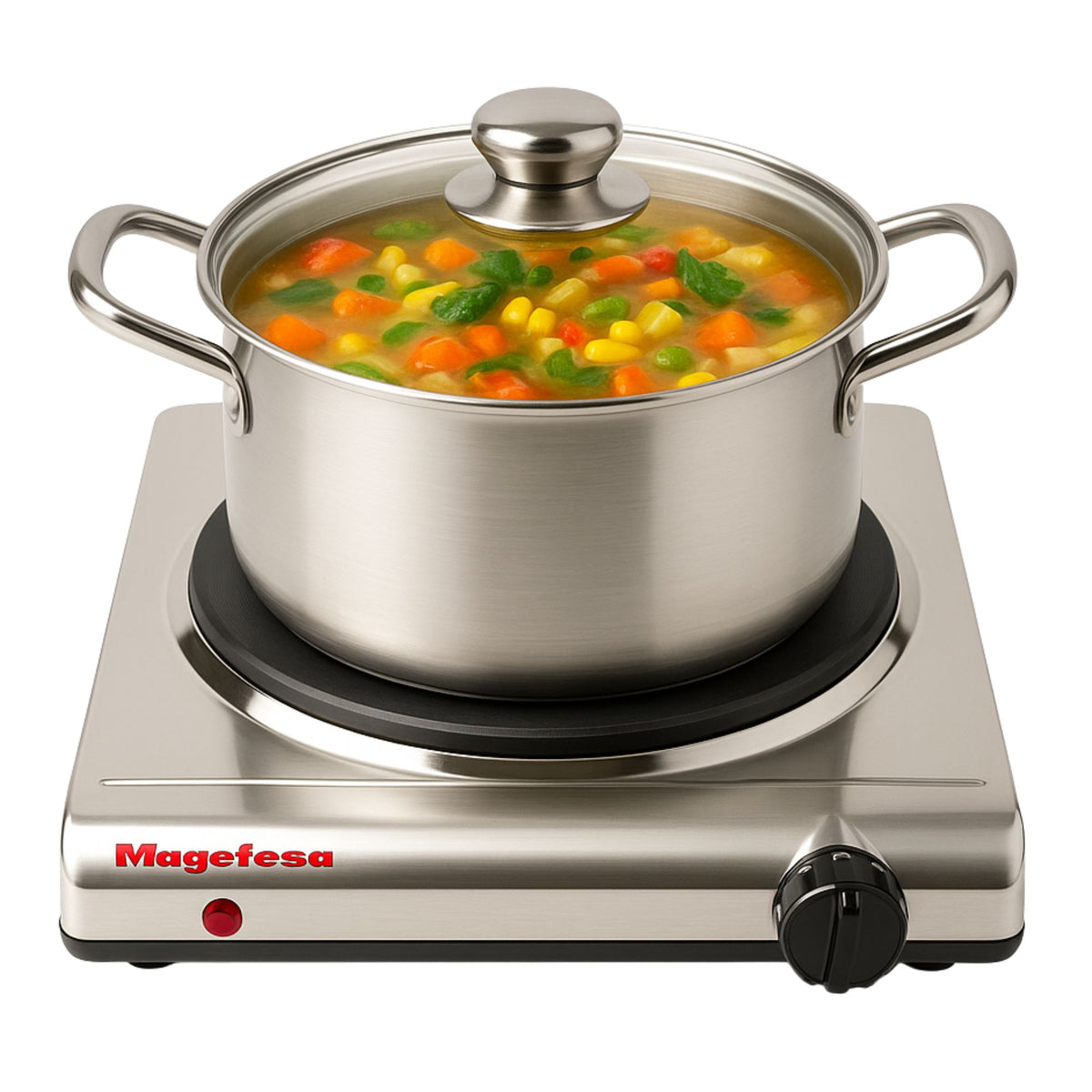 Encimera Eléctrica Magefesa Inoxidable MGF8013 1500W Single