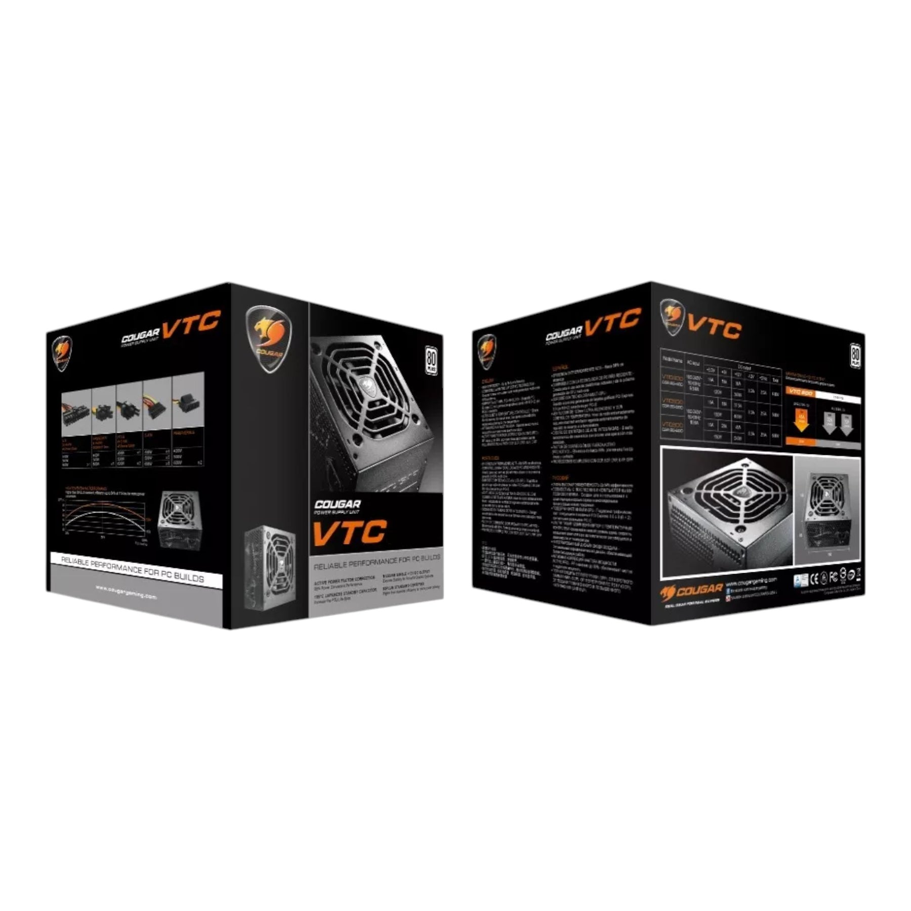 Fuente De Poder Gamer Cougar VTC 400W 80 Plus High Power