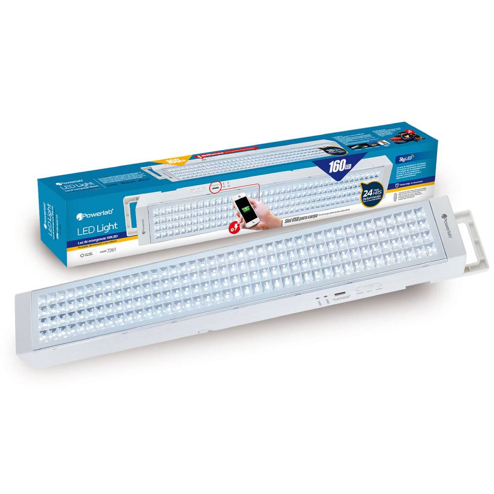 Lampara de Emergencia Recargable 160 LED 24Hrs con Powerbank