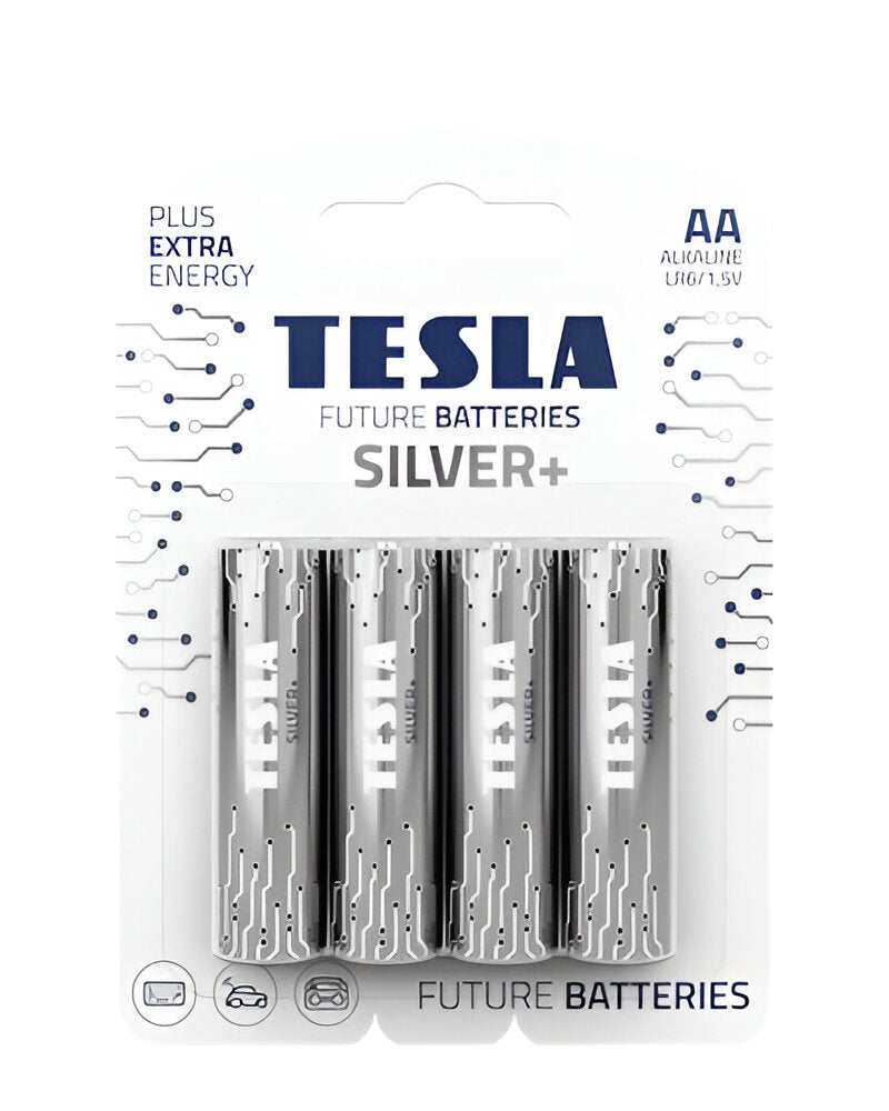 Pack 12 Pilas AA Tesla Silver+ Alkaline Plus Extra Energy