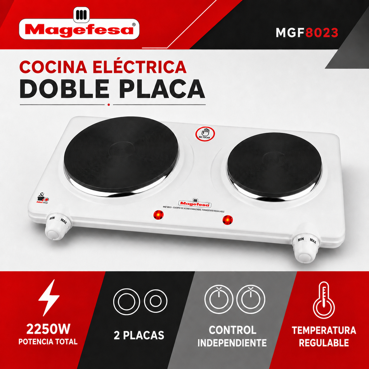 Cocina Eléctrica Multifuncional Magefesa Dual Plate MGF8023