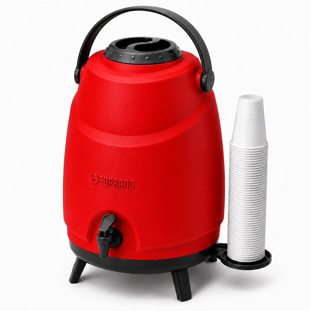 Maxi Termo 12 Litros Soprano Rojo para Agua Fria y Caliente
