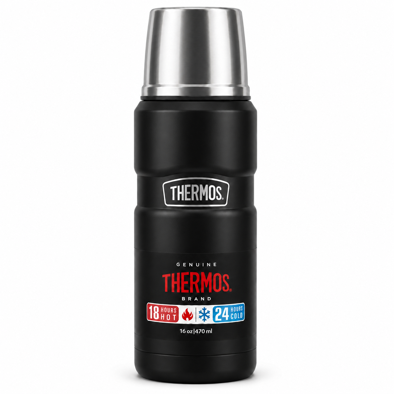 Termo Premium Thermos King Inox SK2000 470ML 18H/24H Black