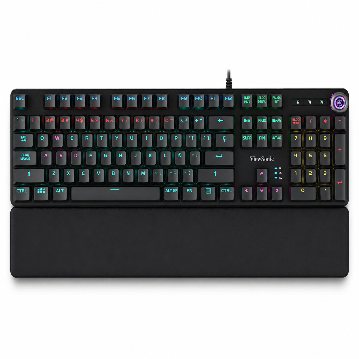Teclado Mecánico RGB con apoya Muñecas Gamer KU535 ViewSonic