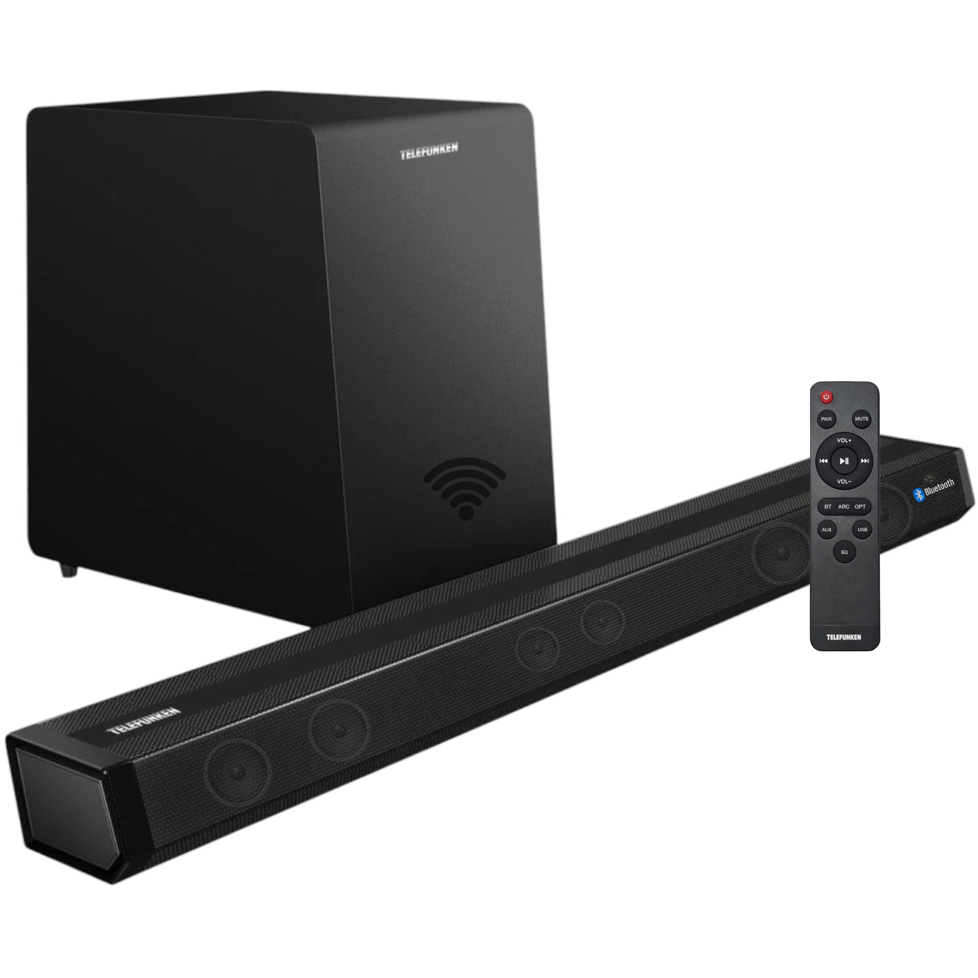 Soundbar + Subwoofer 8" Wireless Sound System Bluetooth 350W