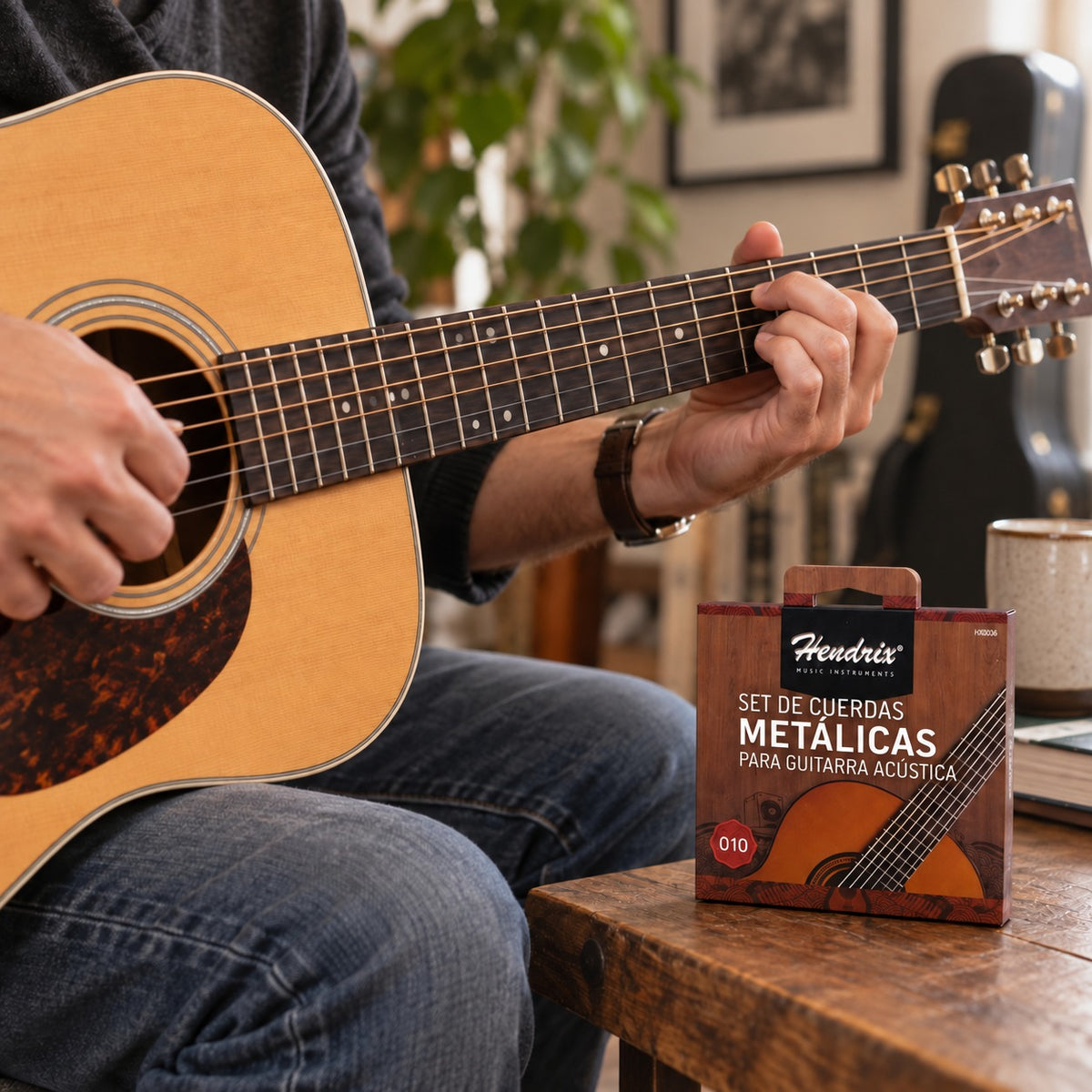 Cuerda De Guitarra Acustica Metalicas Hendrix Hx0036 Pro.