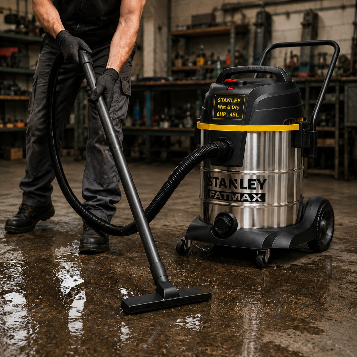 Aspiradora Profesional Stanley FATMAX Wet & Dry 45L