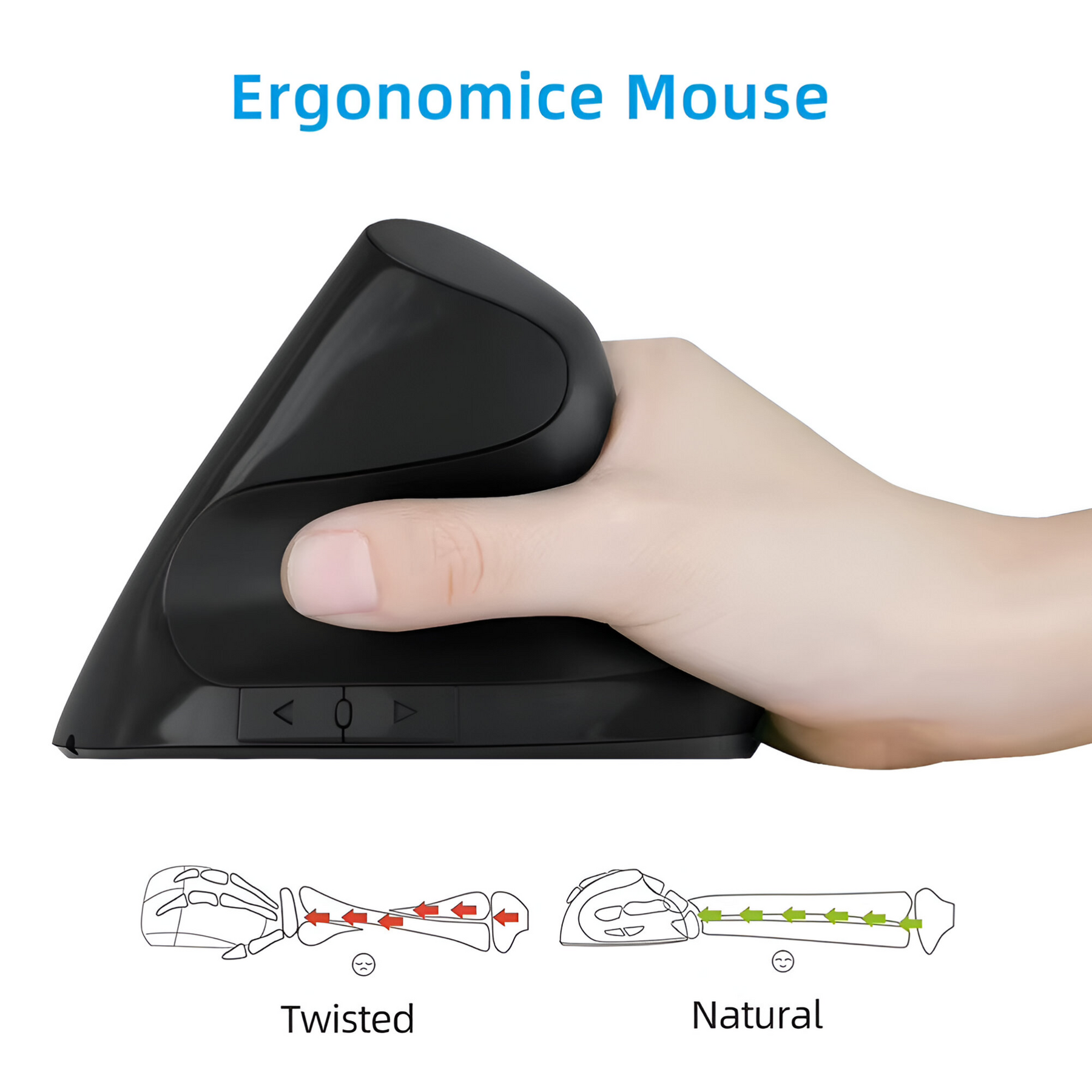 Mouse Vertical Inalámbrico 2G Ergonómico AERO ERGO TM-100544