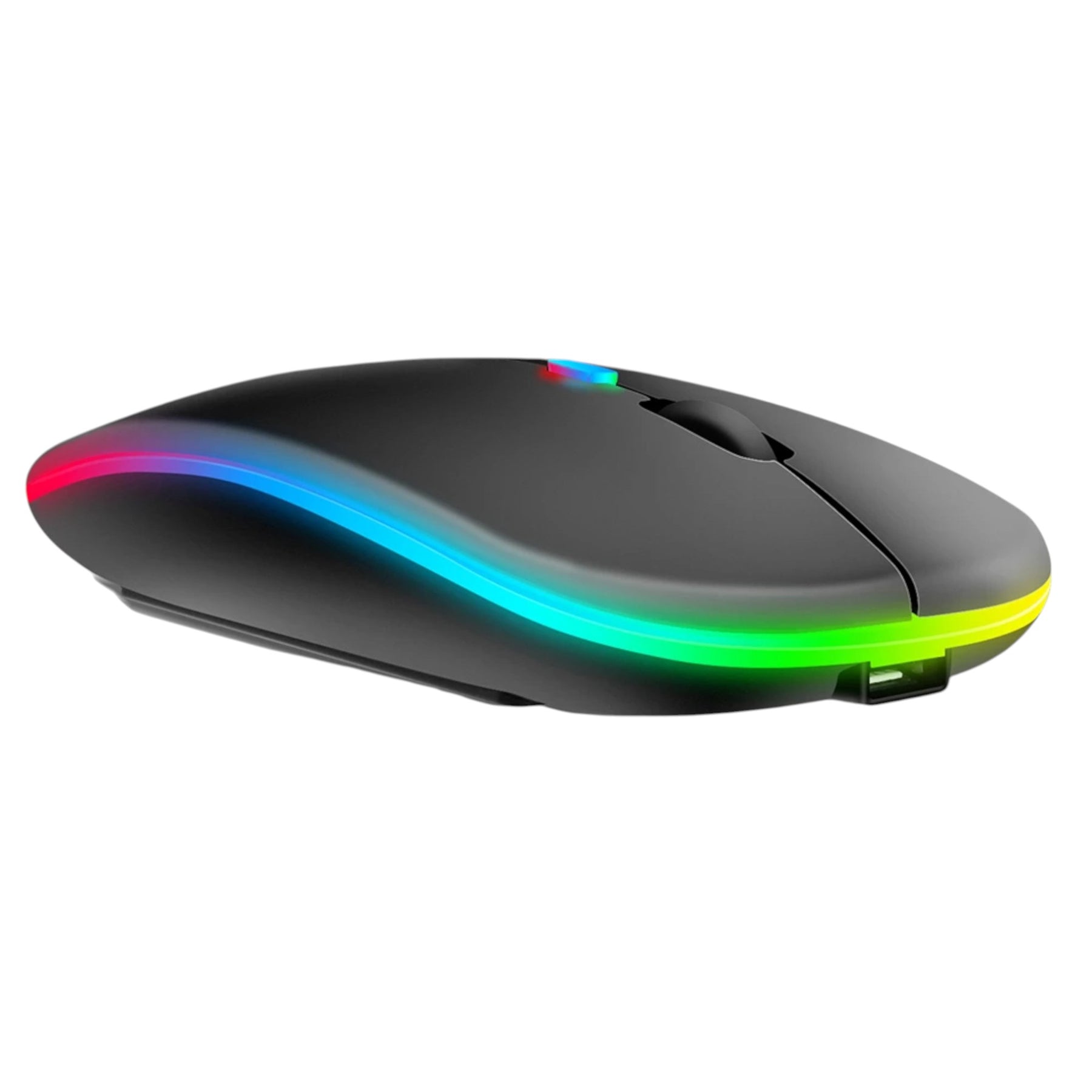 Mouse Inalámbrico Dual Bluetooth + USB 2G Recargable RGB BK