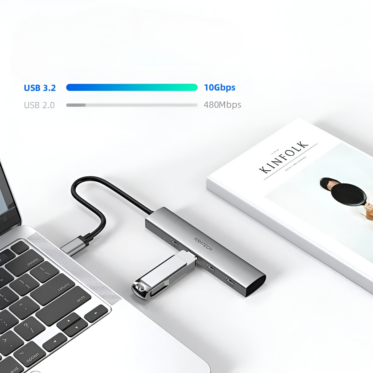 HUB USB-C 3.2 Aluminium 4 Puertos C TM-100554