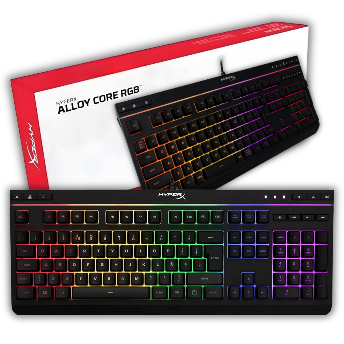 Teclado Gamer HyperX Alloy Core RGB IPX Multiplataformas