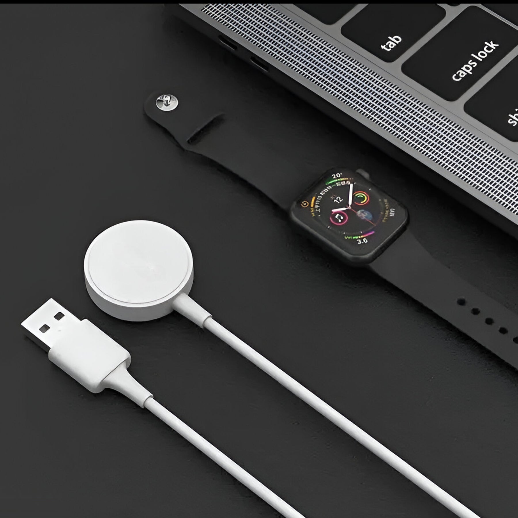 Cable de Carga USB Magnético Compatible con Apple Watch 1MT
