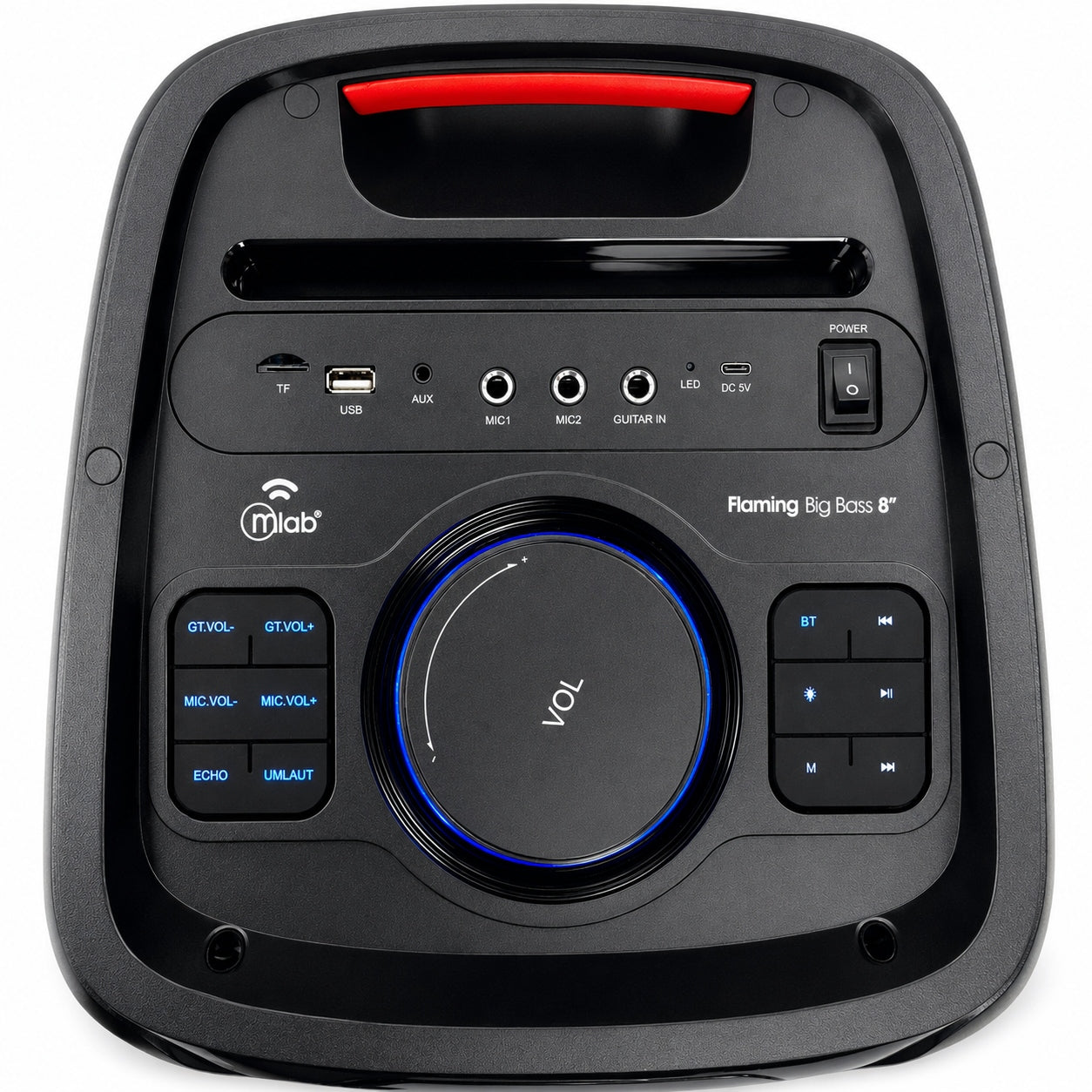 Parlante Karaoke 10" Mlab Flaming Power Bass MicWireless 75W