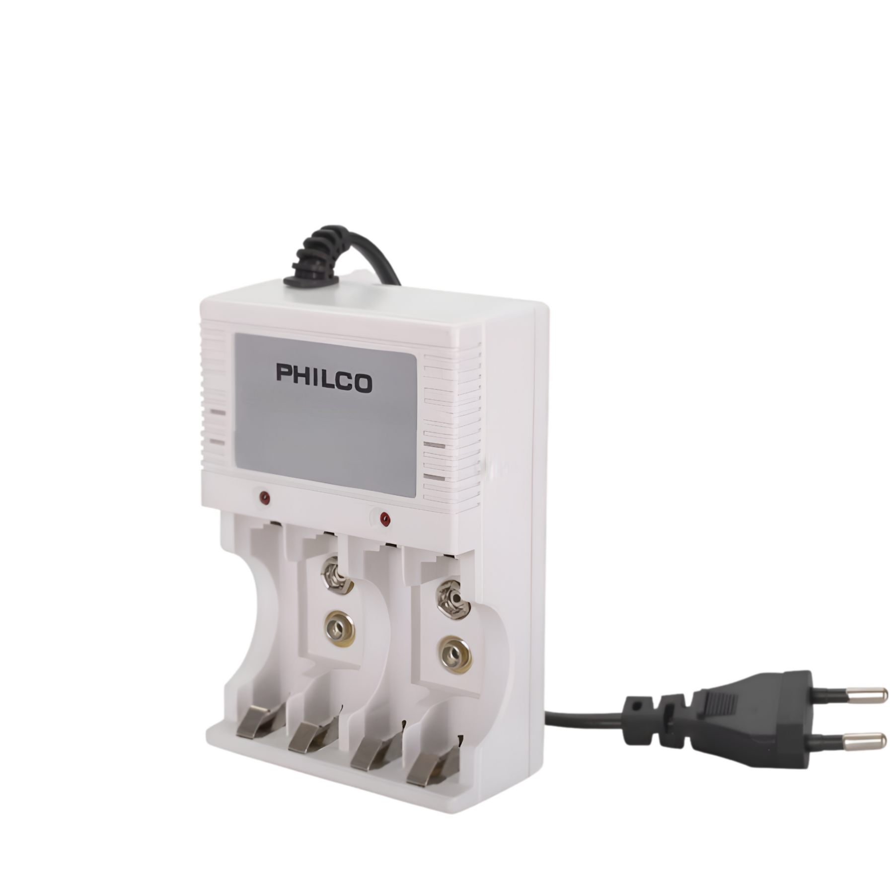 Cargador De Pilas + 4 Pilas AA 2700 mAh Pre Cargadas Philco
