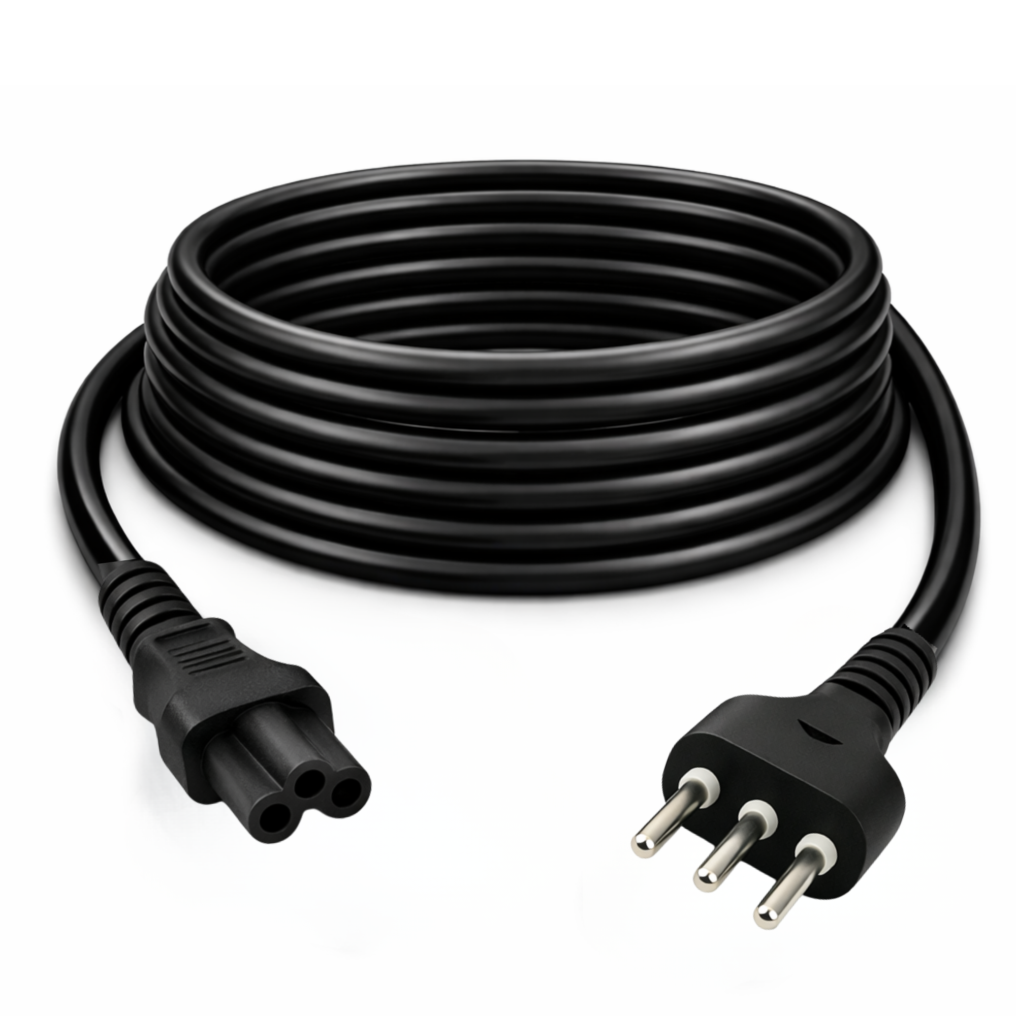 Cable de Poder Tipo Trébol 1.8 MT Reforzado 220V / 3 PIN