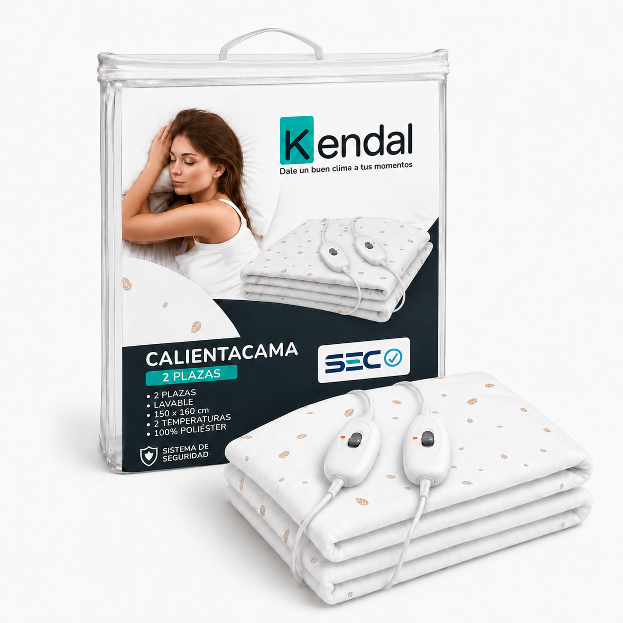 Calienta Camas Kendal 2 Plaza Lavable / 2 Temperaturas / SEC