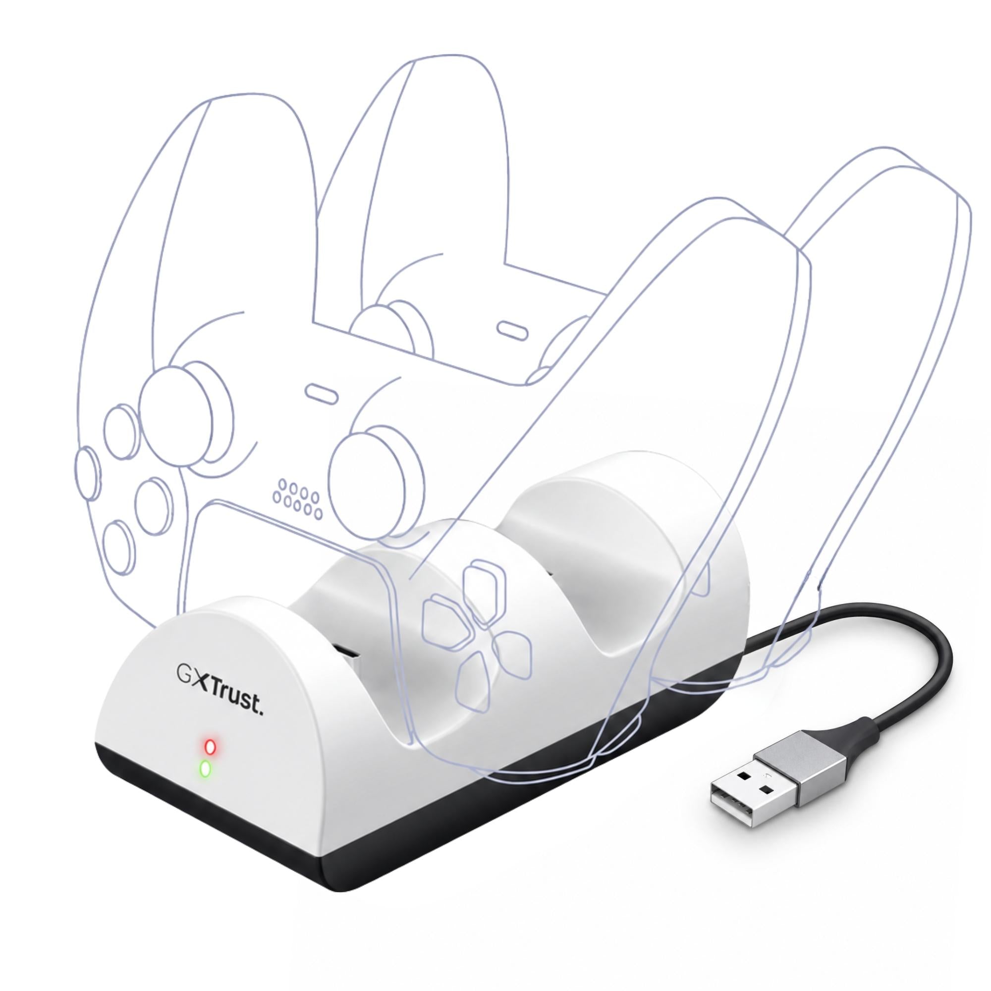 Base Carga Dual para Controles PS5 DualSense Trust GXT 254