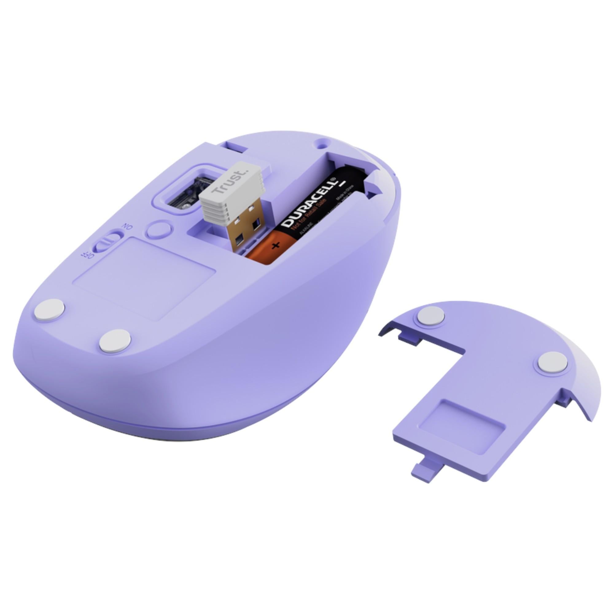 Mouse Inalámbrico Trust YVI+ Purpura Multi-Dispositivos