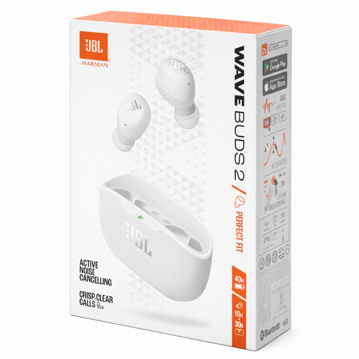 Audifonos JBL Wave Buds 2 TWS ANC White + 40Hrs Autonomía