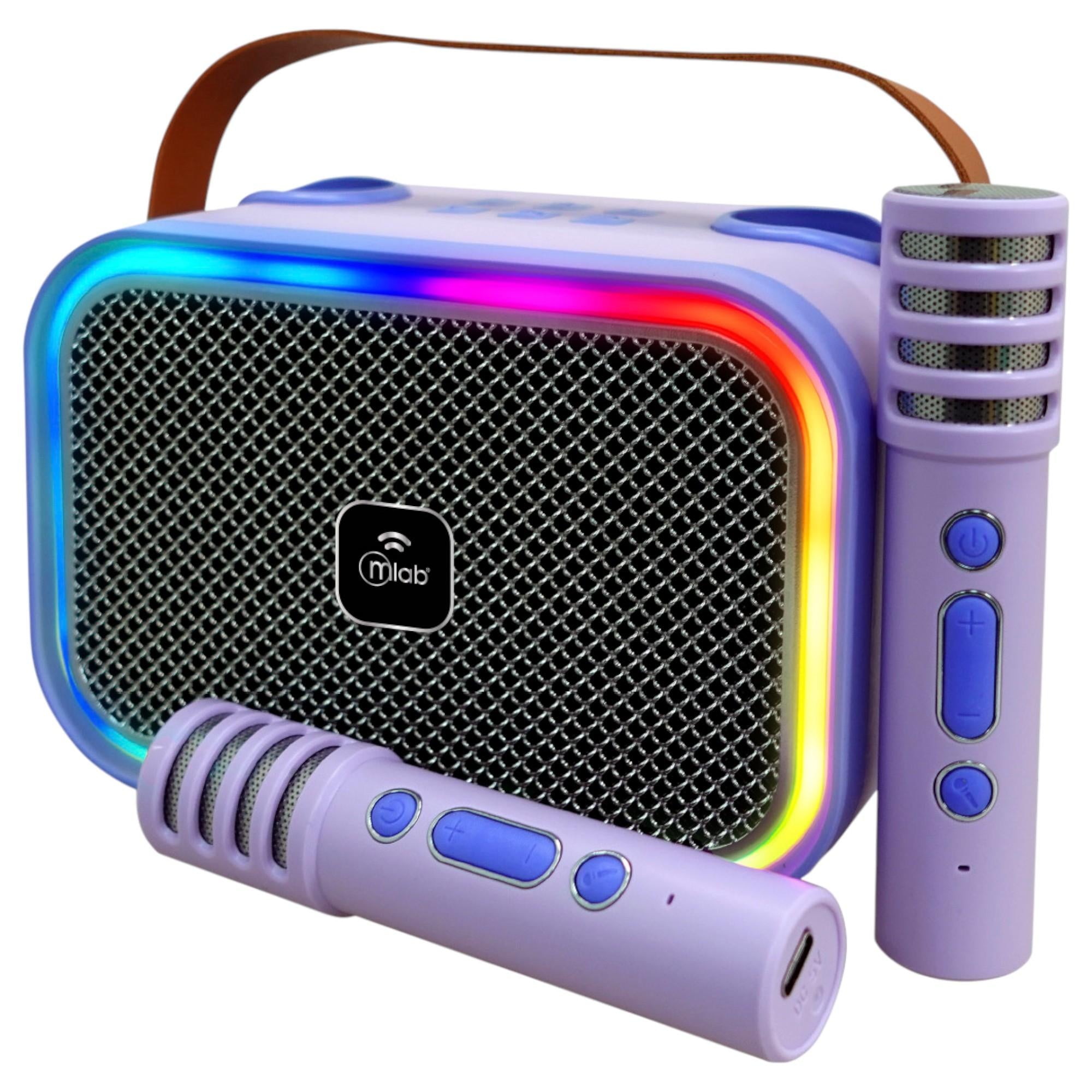 Karaoke Infantil RGB con 2 Micrófonos Inalámbricos Lila My Lil Dual Voice