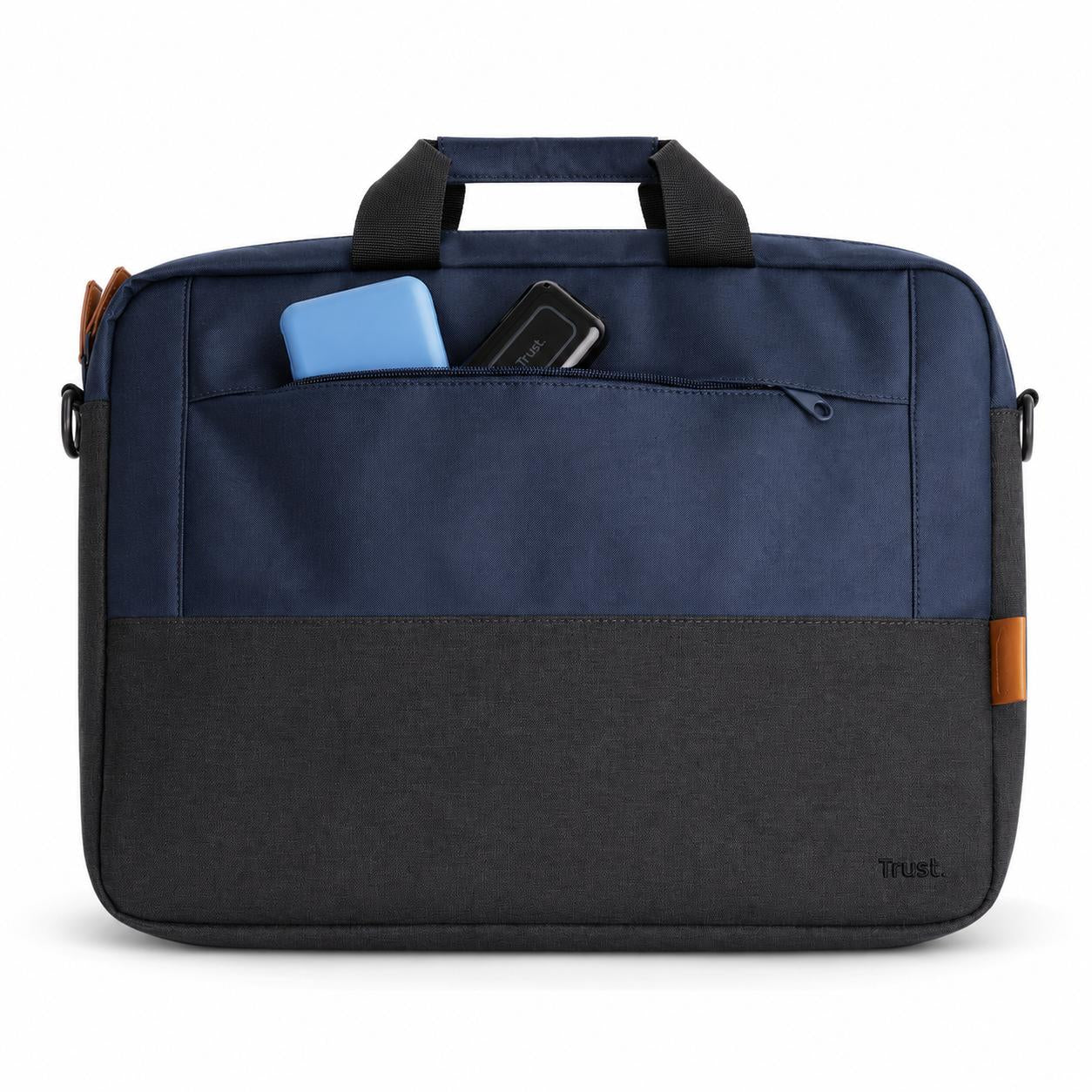 Bolso Notebook Trust Lisboa 16" Max Ultra Delgado Navy