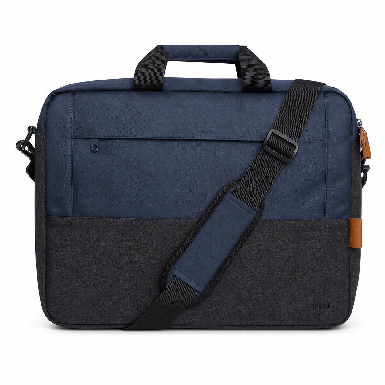 Bolso Notebook Trust Lisboa 16" Max Ultra Delgado Navy