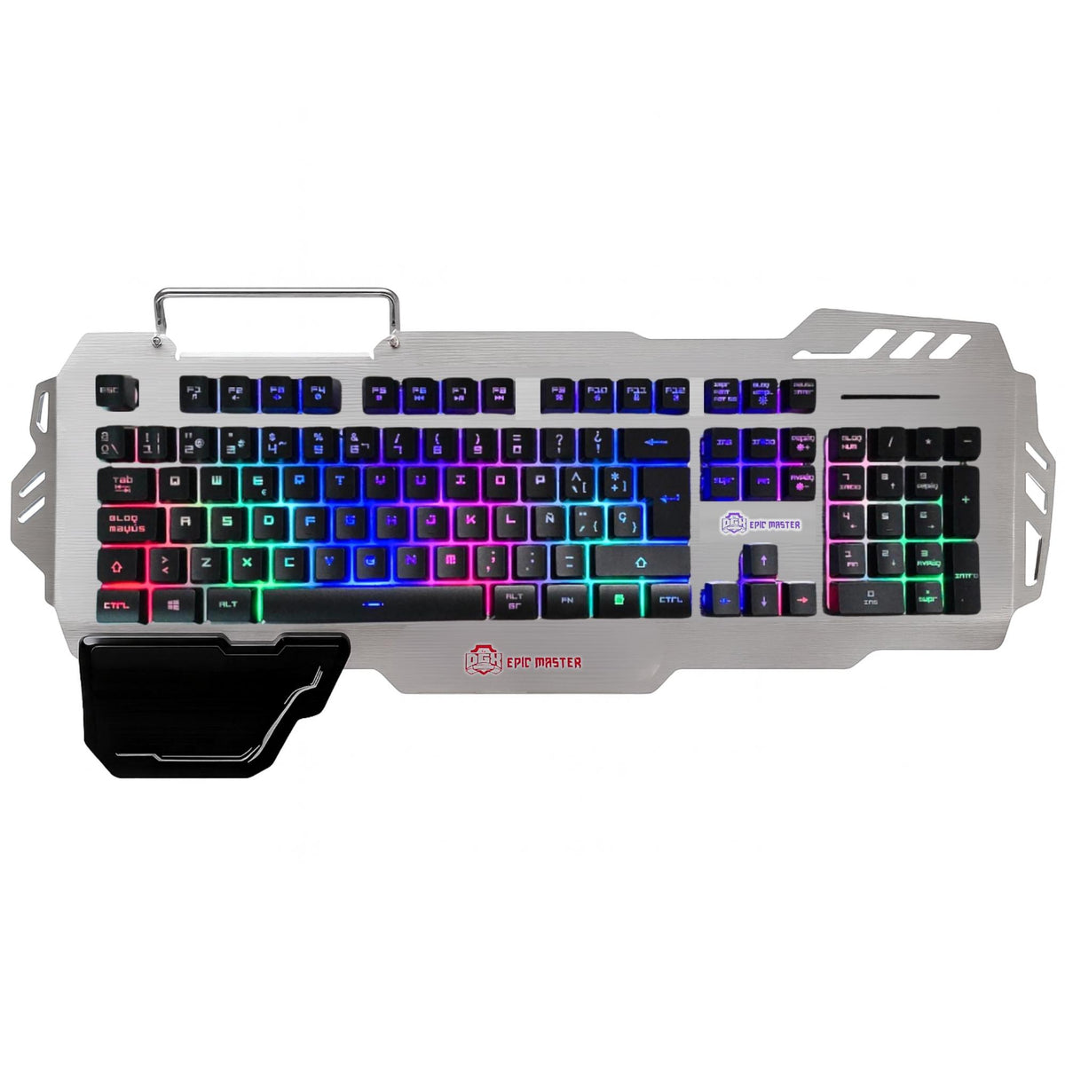 Teclado Gamer Profesional DGX Epic Master RGB + Apoya Muñeca