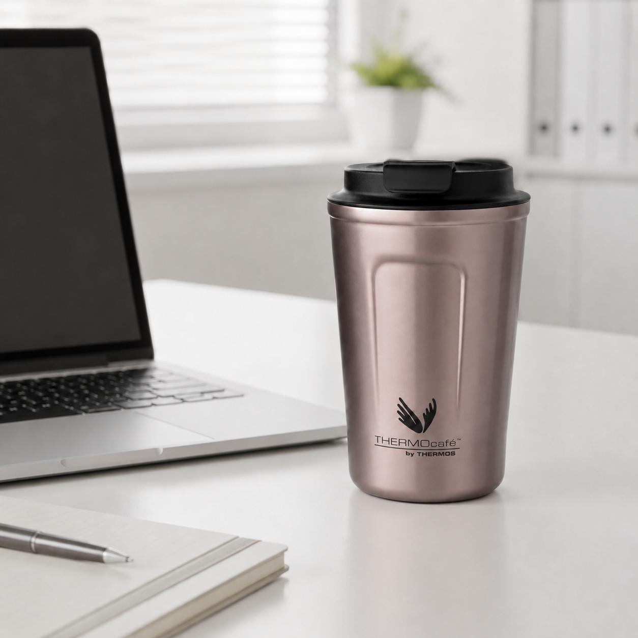 Vaso Termico MUG Thermos Rose Gold Acero Inoxidable 350ML