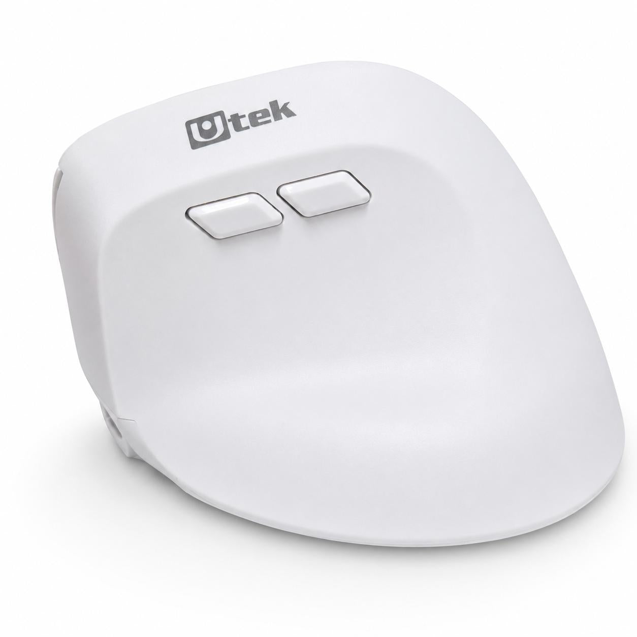 Mouse Vertical Ergonómico Dual Wireless Recargable Blanco