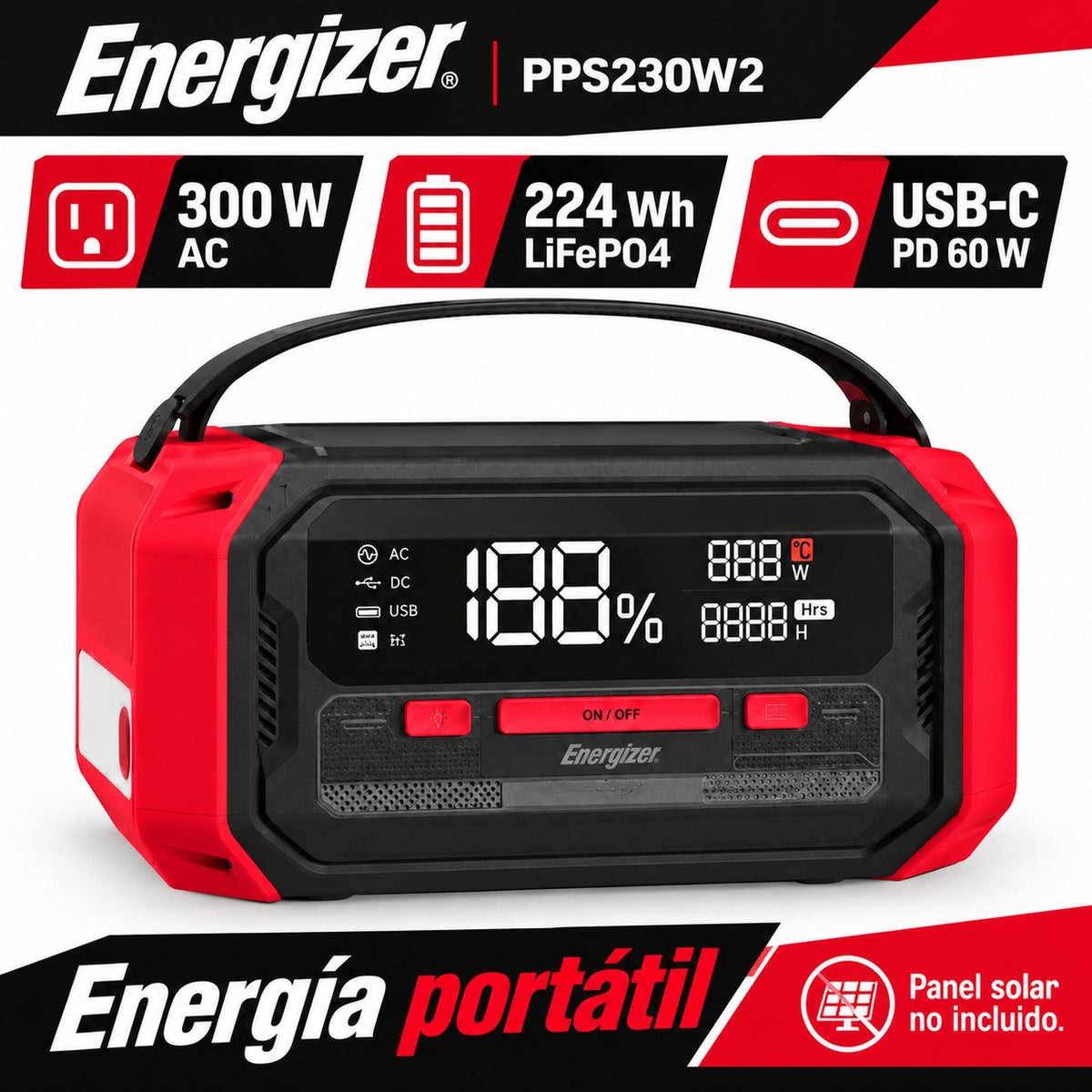 Estación de Energía 300W 224Wh LiFePO4 PPS230W2