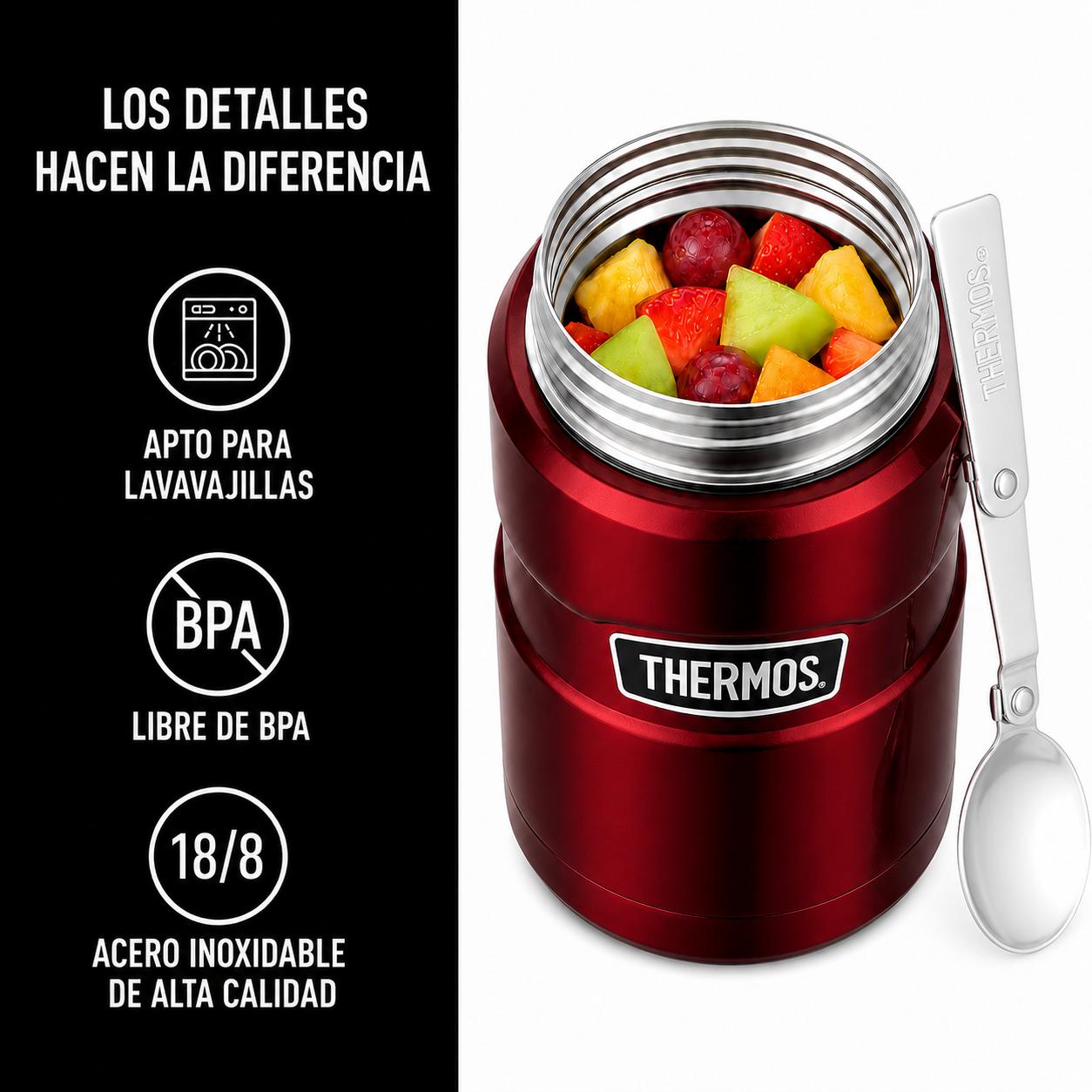 Termo de Comida Premium Inox Thermos King 470ML Rojo