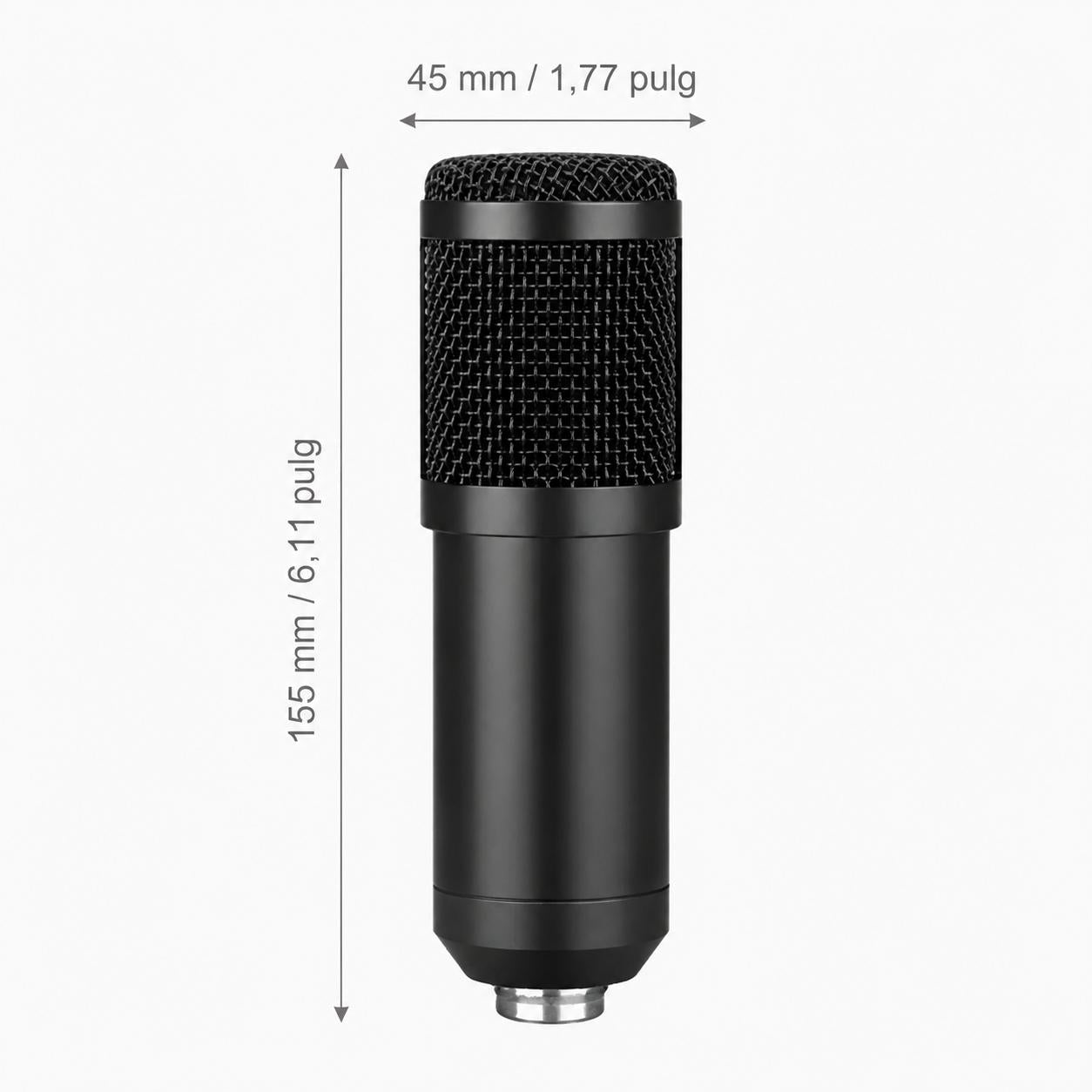 Micrófono Streaming USB Condensador de Estudio C/ Trípode