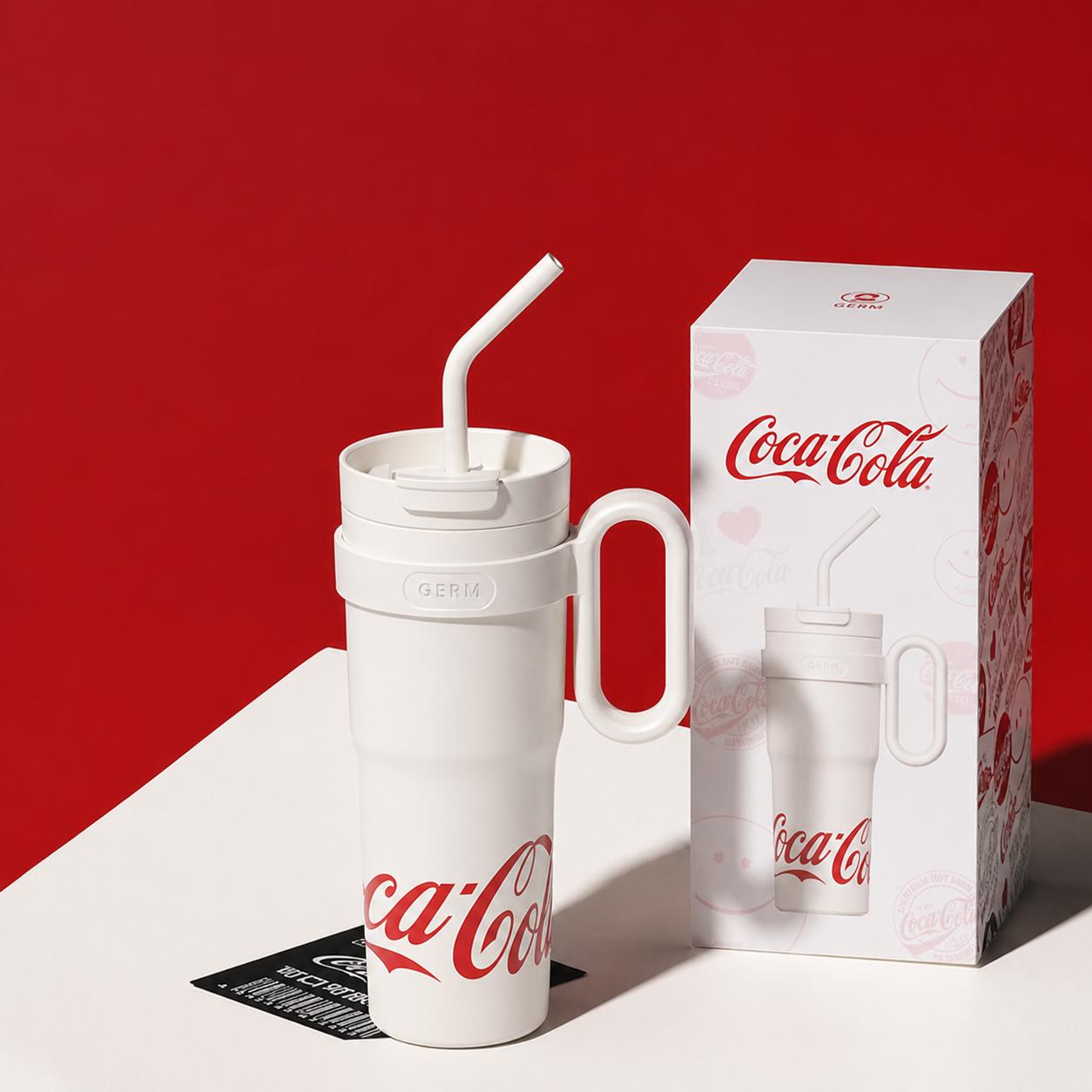 Vaso Térmico GERM Coca-Cola 1100ML White Acero Inoxidable
