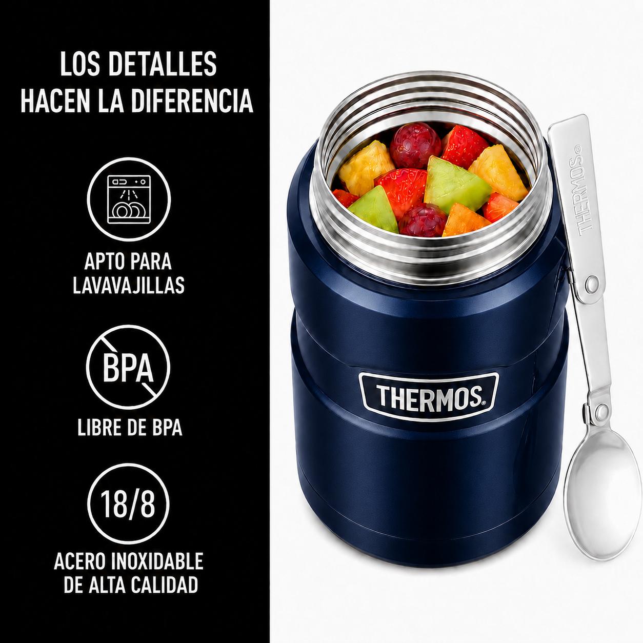 Termo de Comida Premium Inox Thermos King 470ML Navy