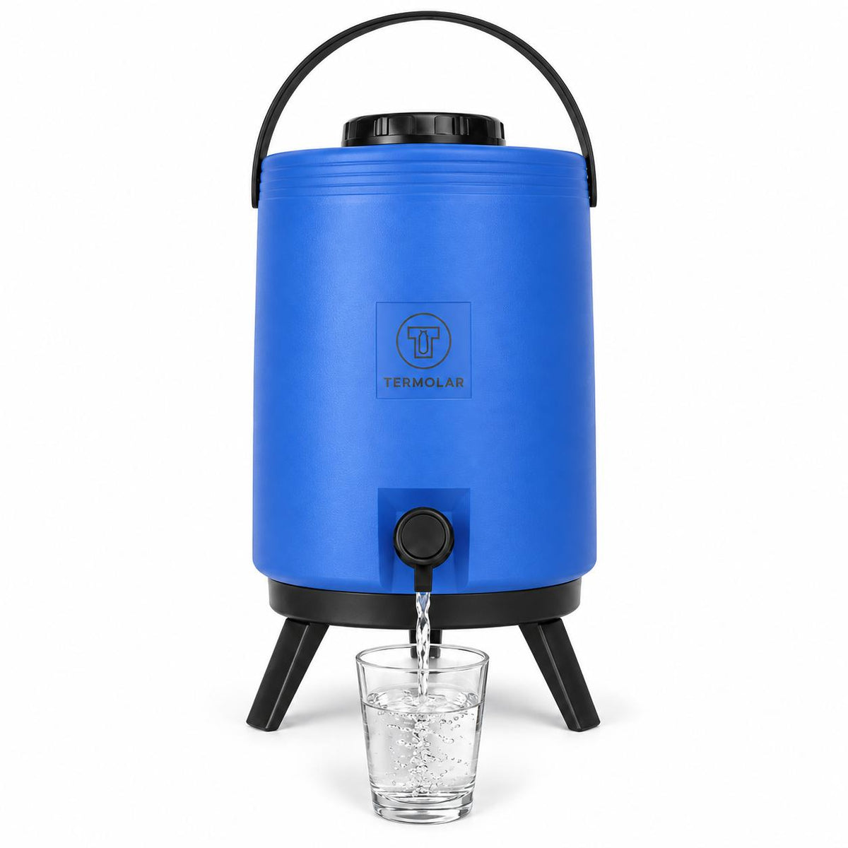 Maxi Termo Termolar 12 Litros Azul con Llave y Asa